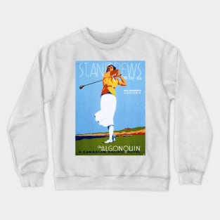 Golf St Andrews by the Sea The Algonquin Art Deco Hotel Vintage Crewneck Sweatshirt